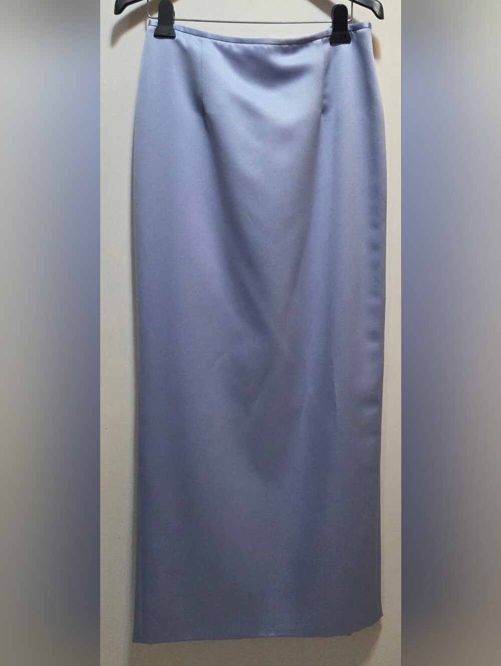 Refined Steel Blue High-Waist Pencil Skirt - Picture 3 of 6